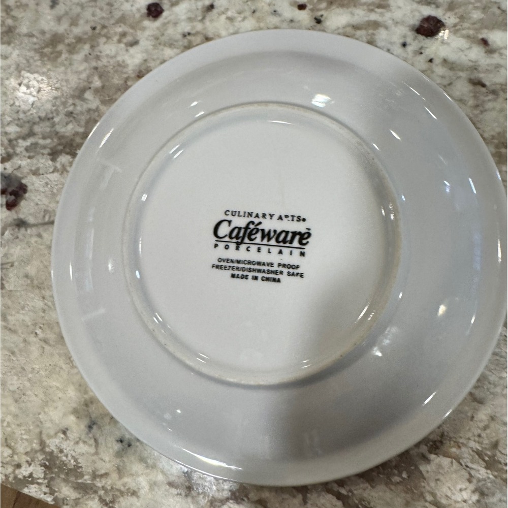 Culinary Arts Cafeware Porcelain Plate Black White Checkered Diner Bistro 9.15 - Picture 2 of 3